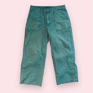 Green Garment-Dyed Straight Utility Pants - Size 30 (M)